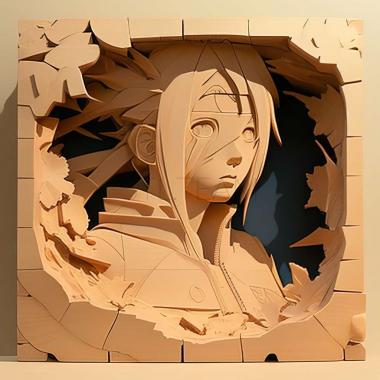 3D model Hinata Hyuga Naruto from ANIME (STL)